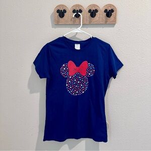 Disney Women's Navy Tee with Minnie Mouse Design
